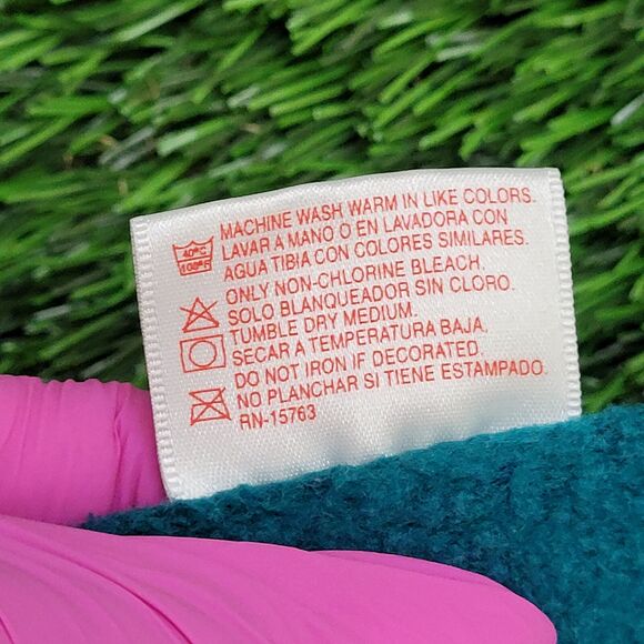 Vintage 90s Hanes Blank Sweatshirt Womens XL 25x21 Teal Blue - Picture 7 of 10